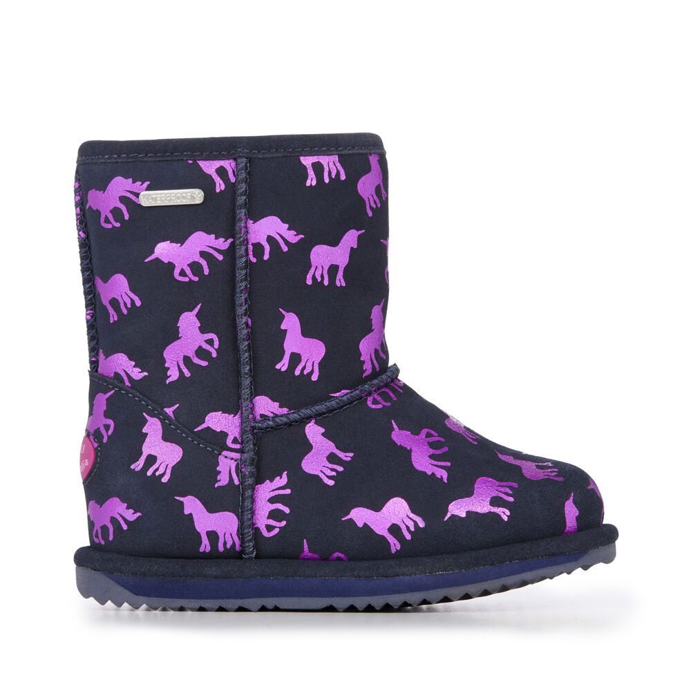 Emu Rainbow Unicorn Brumby Stiefel Kinder Navy | 28IKEROFL