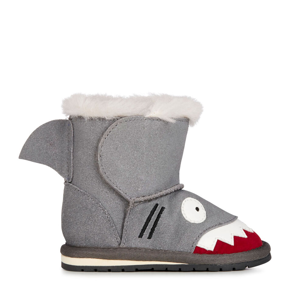 Emu Shark Walker Babies Stiefel Kinder Grau | 98SBIJTNK