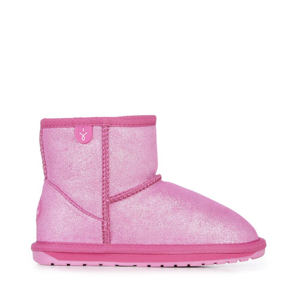 Emu Wallaby Mini Metallic Stiefel Kinder Tiefesrosa | 94GBZUMVO