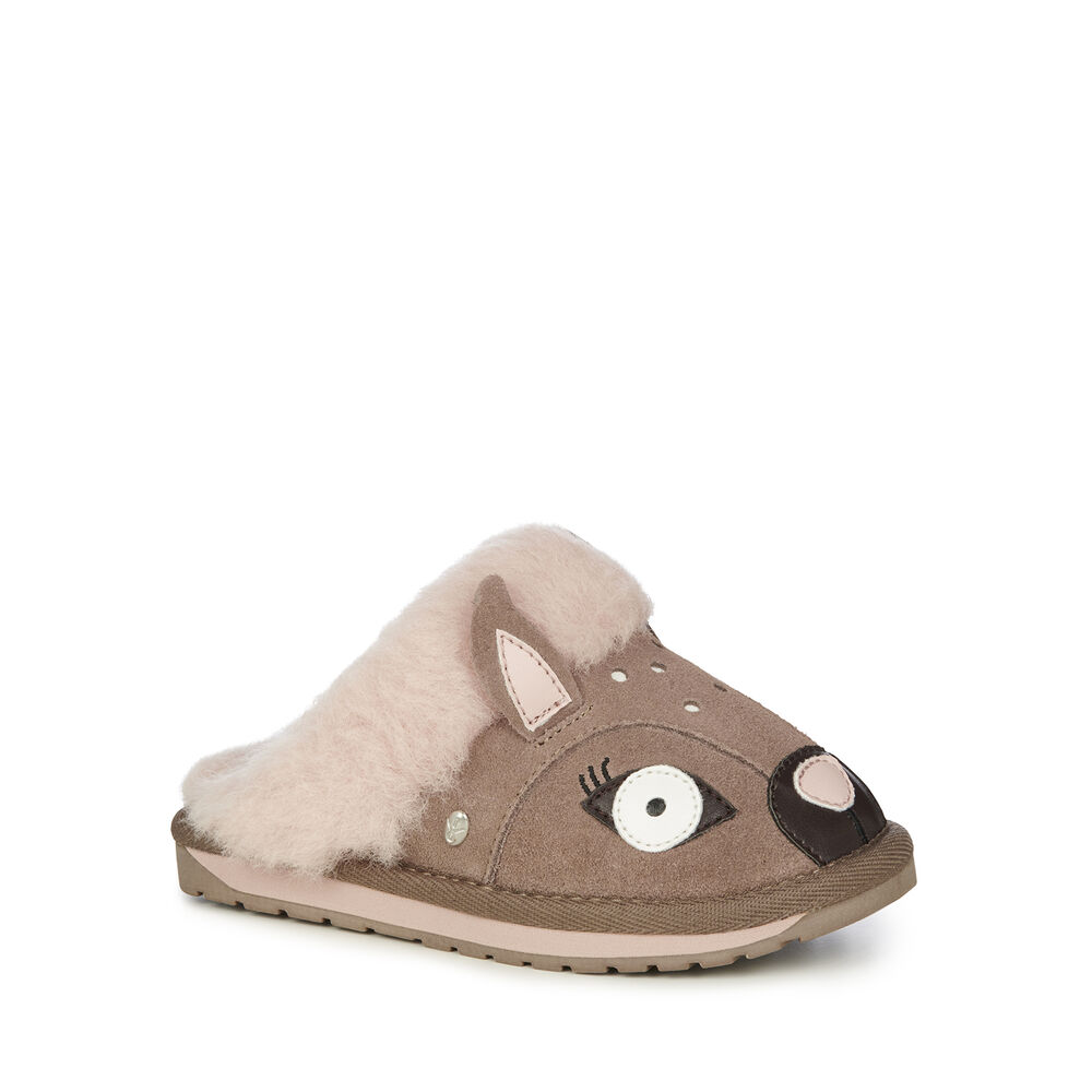 Emu Doe Hausschuhe Kinder Khaki | 19CPBAULS