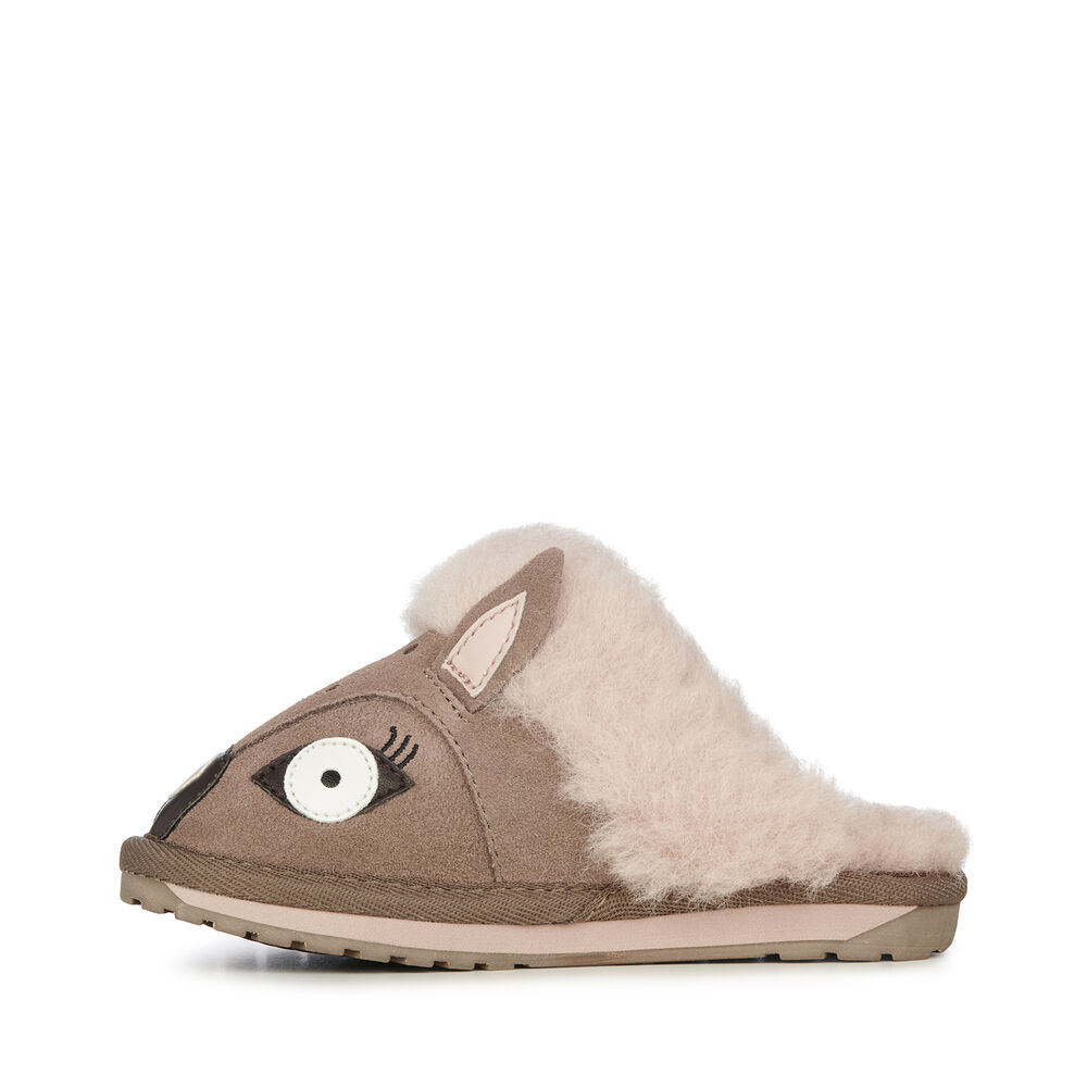 Emu Doe Hausschuhe Kinder Khaki | 19CPBAULS