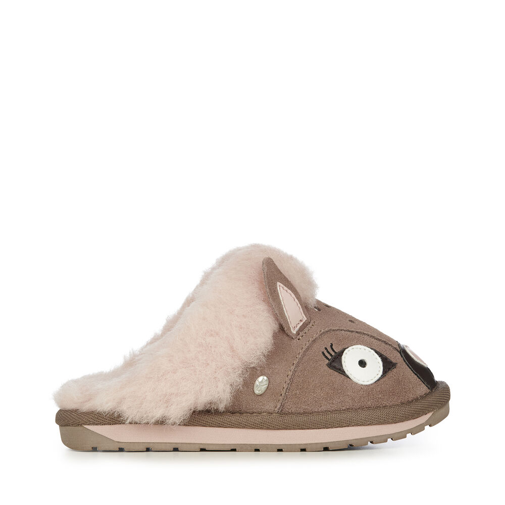 Emu Doe Hausschuhe Kinder Khaki | 19CPBAULS