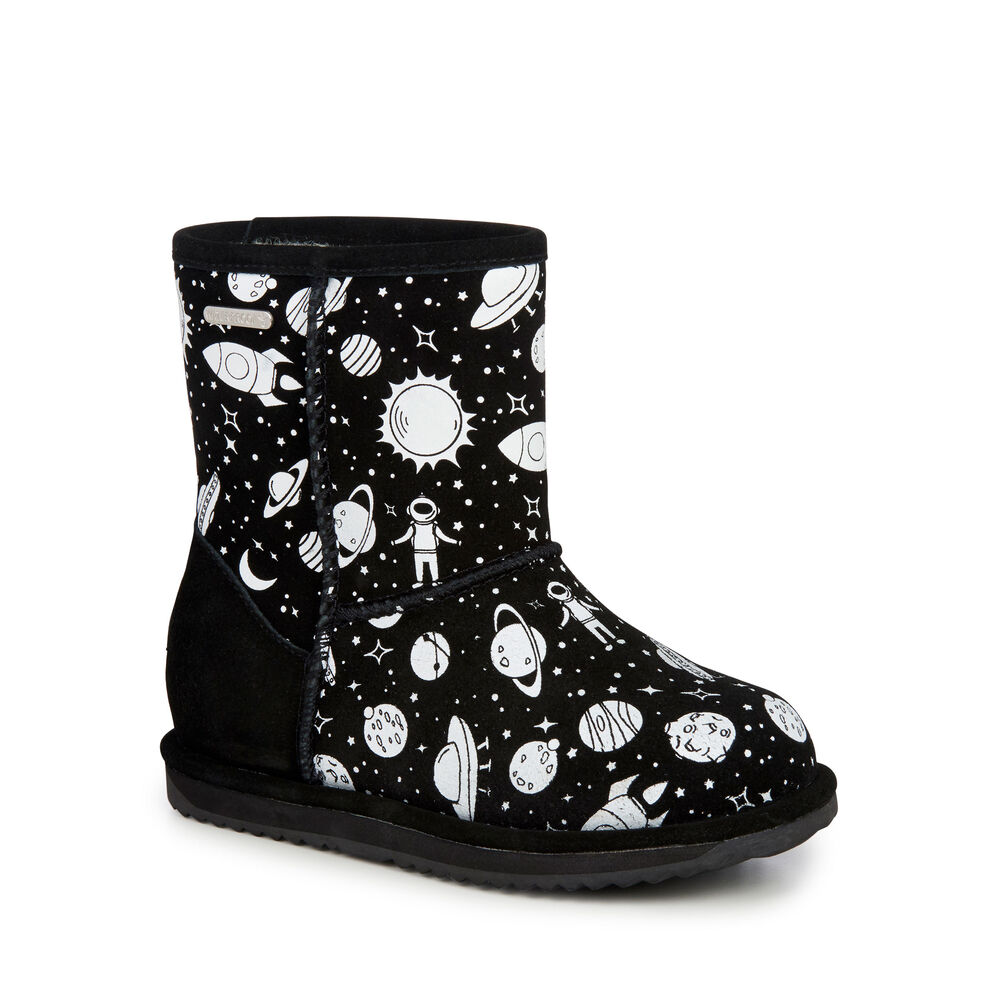 Emu Outer Space Brumby Stiefel Kinder Schwarz | 94JFWKGIL