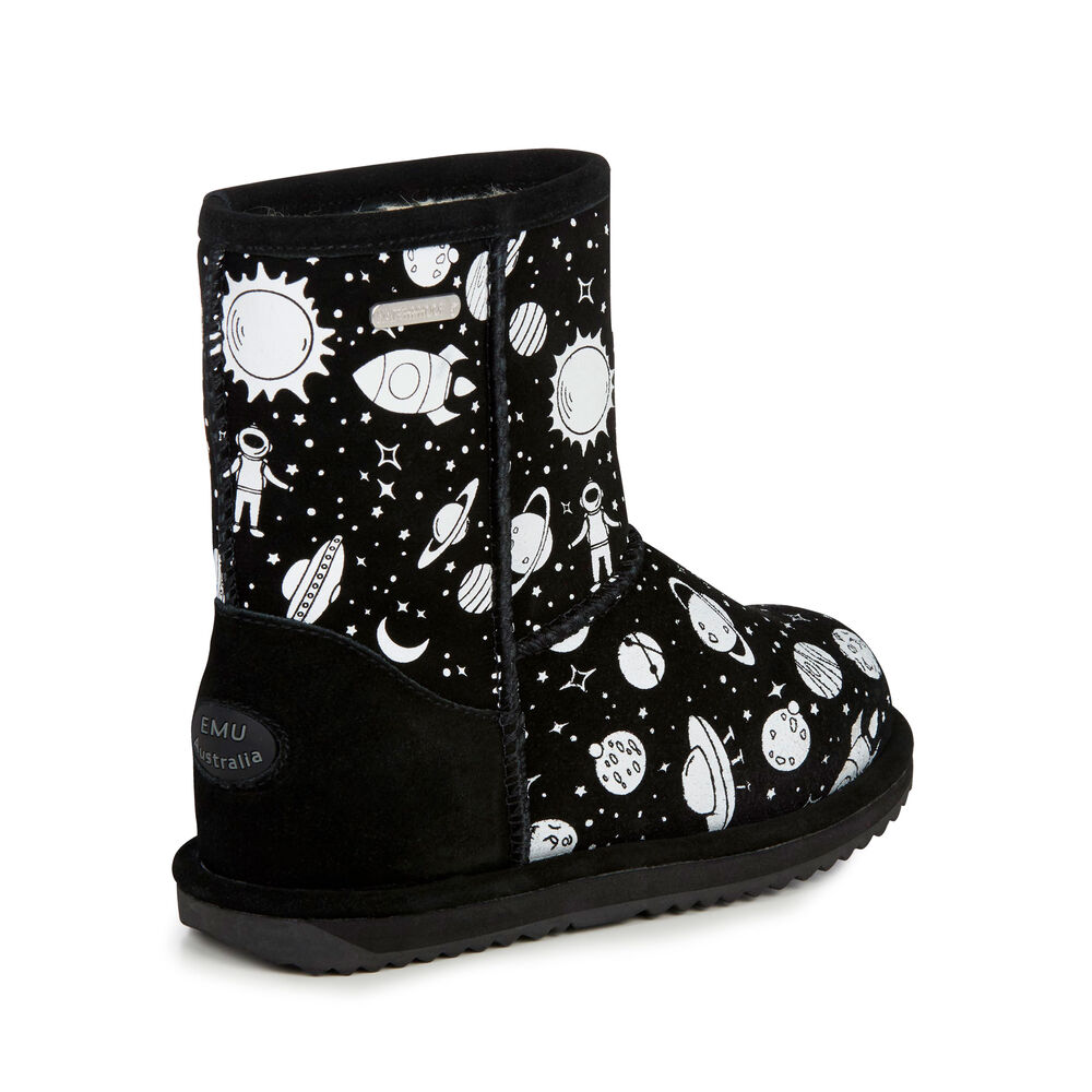 Emu Outer Space Brumby Stiefel Kinder Schwarz | 94JFWKGIL