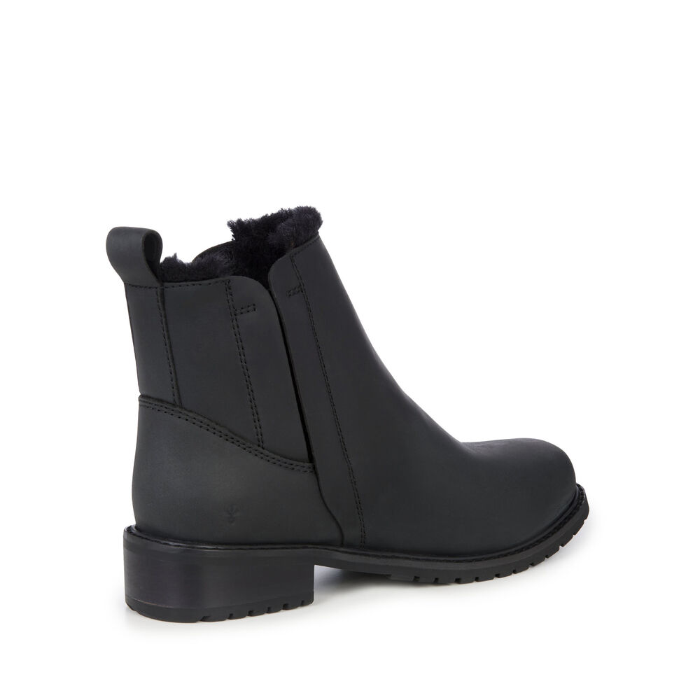 Emu Pioneer Leder Stiefel Damen Schwarz | 04VQDOFIM