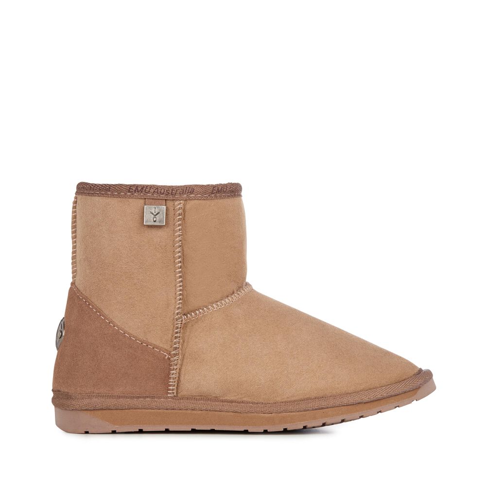 Emu Platinum Stinger Mini Stiefel Damen Khaki | 75WXQJYSN